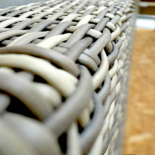 Detail - Outdoor-Sofa aus Rattan (Polyrattan, Kunststoffgeflecht), wetterfest
