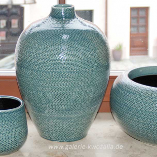 Wohnaccessoires - Vasen, Übertopf, Gefäße aus Keramik als Set für Haus, Garten, Terrasse