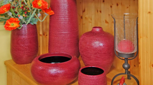 Wunderschöne Gefäße aus Keramit als Set - Vasen, Über-Töpfe, Keramikschale // Keramikfiguren Henne mit Kücken, Wuserl oder Singerl